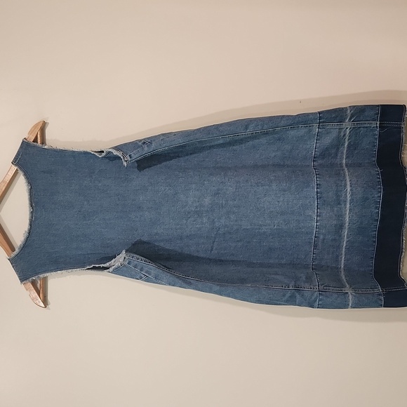 Holding Horses By Anthropologie Floral Denim Sleeveless Dress - Picture 5 of 6